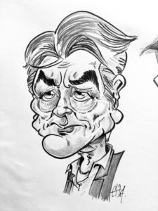 Caricature Alain Delon