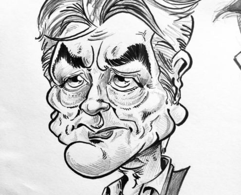 Caricature Alain Delon