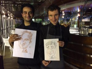 Caricatures avec mon ami Charles Da Costa