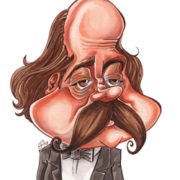 Caricature de Gustave Flaubert