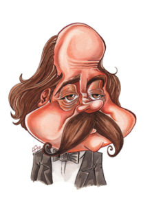 Caricature de Gustave Flaubert