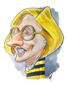 Caricature, couleur, blonde