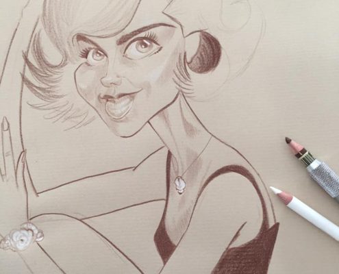 caricature Nathalie Wood