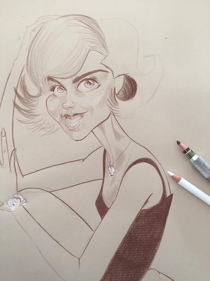 caricature Nathalie Wood