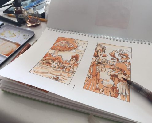 caricature, bd