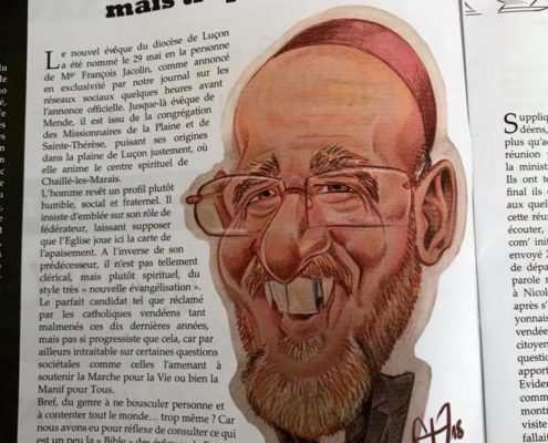 Caricature de l’Évêque Fallot